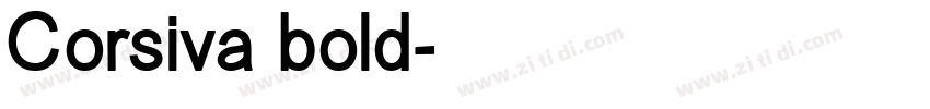 Corsiva bold字体转换